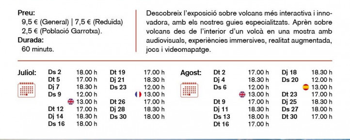 Programacio visites guiades estiu Espai Crater